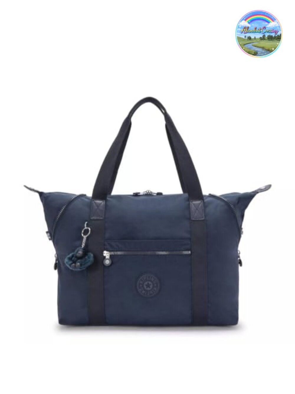 Kipling Art Medium Tote Bag - Nylon Travel Weekender Handbag Satchel Lightweight